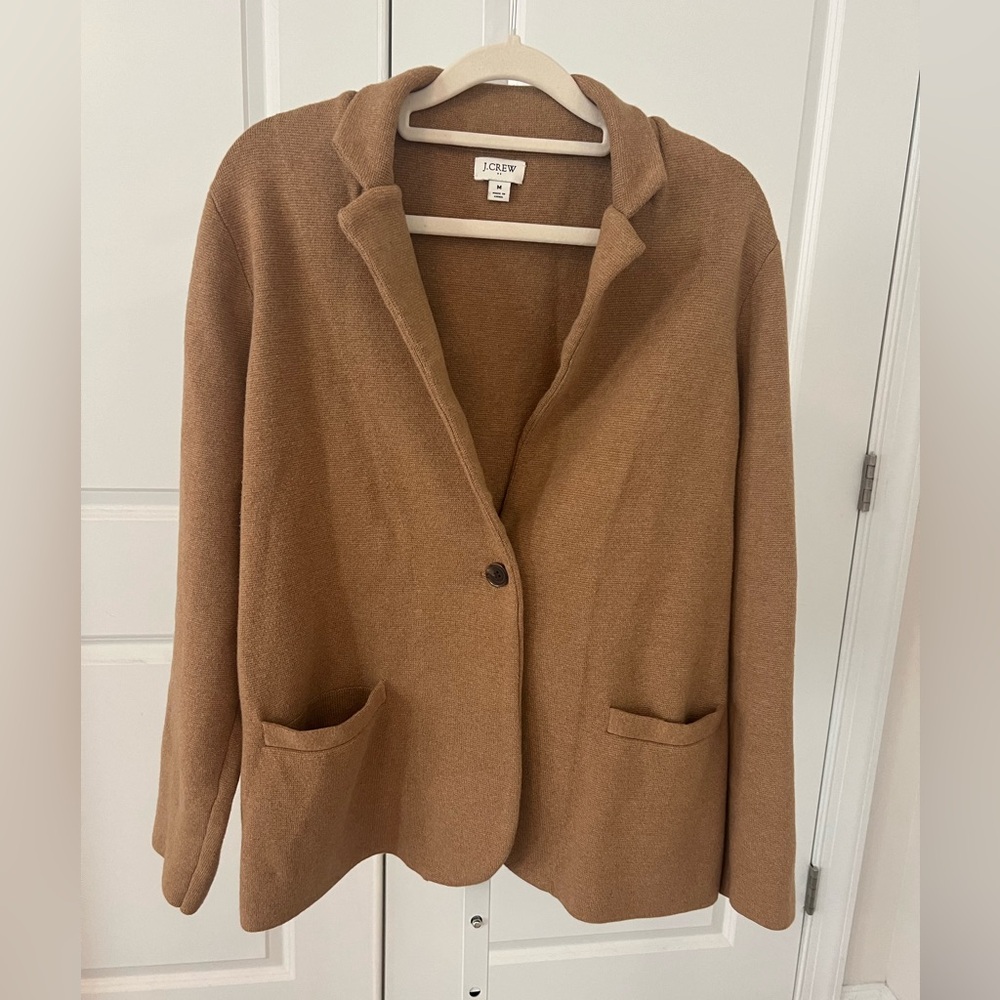 J Crew Schoolboy Sweater Blazer, size medium, chestnut color